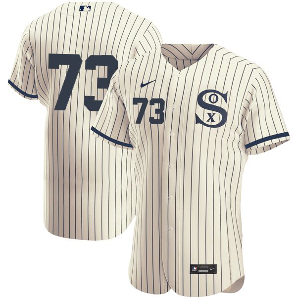 Men Chicago White Sox 73 No Name Cream stripe Dream version Elite Nike 2021 MLB Jerseys